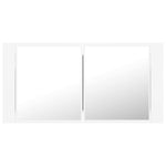 LED Bathroom Mirror Cabinet White 90x12x45 cm Acrylic 804972