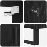 Highboard 2 pcs Black oak Engineered wood 3394523