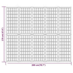 ZNTS Folding 5-Panel Room Divider Japanese Style 200x170 cm Black 352081