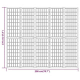 ZNTS Folding 5-Panel Room Divider Japanese Style 200x170 cm Black 352081