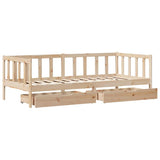 Daybed with Drawers without Mattress 80x200 cm Solid Wood 3302075
