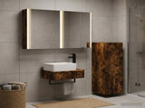 Bathroom Furniture Set 4 pcs Smoked Oak 3407403