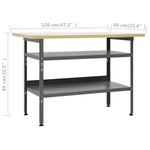 Workbench with Three Wall Panels and One Cabinet 3053436