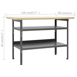 Workbench with Three Wall Panels and One Cabinet 3053436