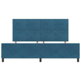 ZNTS Bed Frame Dark Blue 200x200 cm Velvet 3344967