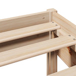 ZNTS Bed Frame without Mattress 120x200 cm Solid Wood Pine 3323302