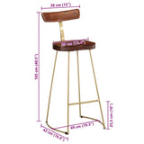 Bar Stools 2 pcs 49x43x103 cm Solid Wood Mango 4013518