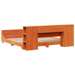 Bed Frame without Mattress Wax Brown 200x200 cm Solid Wood Pine 3323640