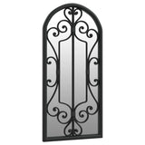 Garden Mirror Black 100x45 cm Iron for Outdoor Use 318374