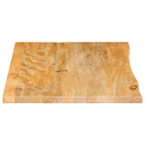 Table Top Live Edge 80x60x3.8 cm Solid Wood Mango 370500