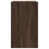 Wall Cabinet Brown Oak 75x35x60 cm Engineered Wood 848429
