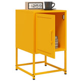 ZNTS Bedside Cabinets 2 pcs Mustard Yellow 36x39x60.5 cm Steel 846453