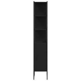 Bathroom Cabinet Black 33x33x185.5 cm Engineered Wood 842471