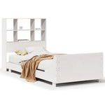 Bed Frame without Mattress White 90x200 cm Solid Wood Pine 3323699