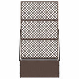 Garden Trellis Planter Brown 70 x 30 x 135 cm Metal 366619