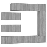 7 Piece TV Cabinet Set Grey Sonoma Engineered Wood 3114564