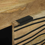 Coffee Table Brown and Black 100 x 54 x 40 cm Solid Acacia wood 4017948