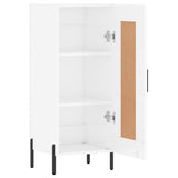 Sideboard High Gloss White 34.5x34x90 cm Engineered Wood 830454