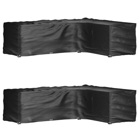 L-Shaped Garden Furniture Covers 2 pcs 16 Eyelets 260x210x80 cm 3155380
