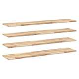 Floating Shelves 4 pcs 140x30x2 cm Untreated Solid Wood Acacia 3279386