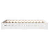 Bed Frame with Drawers without Mattress White 160x200 cm 3301953