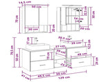 Bathroom Furniture Set 5 pcs Concrete Grey 3406802