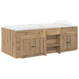 Loft Bed Frame with Cabinet 3 pcs Artisan Oak Engineered Wood 3423397