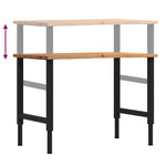 Workbench Light Brown 100x60x cm Solid Wood Oak 3309697