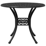 Bistro Set Black Cast aluminium Medium Bistro Set Round 3216323