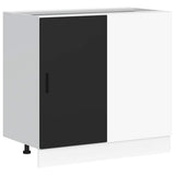 Kitchen Base Cabinet Lyon Black Engineered Wood 854290