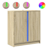 Sideboard with LED Sonoma Oak 77x34x85 cm Engineered Wood 852133