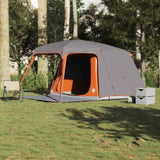 Camping Tent with Porch Dome 5-Person Grey and Orange Waterproof 4009583