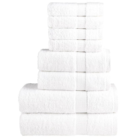 8 Piece Premium Towel Set SOLUND White 600 gsm 137536