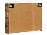 Bathroom Mirror Cabinet Smoked Oak 70 x 14.5 x 70 cm 889099