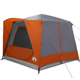 Cabin Tent 5-Person Grey and Orange 333 x 317 x 194 cm 42004031