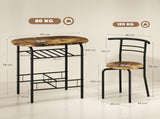 Three-Piece Compact Dining Set - Rustic Brown T3398P423521