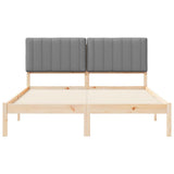 Bed Frame with Upholstered Headboard Light Grey 150 x 200 cm 878039