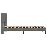 Bed Frame with Headboard Dark Grey 90 x 190 cm Velvet 42027534