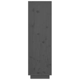 Highboard Grey 38x35x117 cm Solid Wood Pine 814361