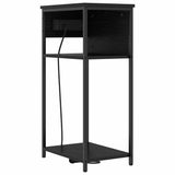 Bedside Cabinet Black Oak 41 x 28 x 76 cm Engineered Wood 859575