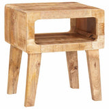 End Table with Shelf Brown 40 x 32 x 46 cm Solid Mango Wood 4104551