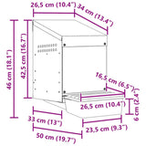 Chicken Nesting Box 1 Compartment Wall-Mounted Galvanised Steel 4104898