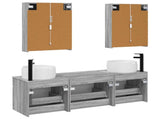 Bathroom Cabinet Set 5 pcs Grey Sonoma 53 x 15.5 x 70 cm 3406652