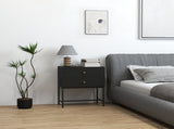 Elegant Two-Drawer Bedside Table - Black T3398P344451