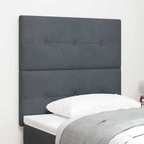 ZNTS LED Headboard Dark Grey 100 cm Velvet 3338418