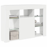 Corner LED TV Cabinet Wall-mounted High gloss White 100x40x68cm 889789