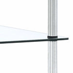 4-Tier Shelf Transparent 40x40x100 cm Tempered Glass 249505