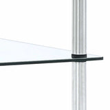 4-Tier Shelf Transparent 40x40x100 cm Tempered Glass 249505