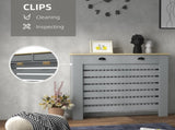 95.5H x 111Wcm Radiator Cover, with Drawer - Grey T3398P343250