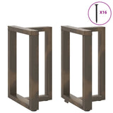 Dining Table Legs T-Shaped 2 pcs Black 60x35x cm Steel 4013055